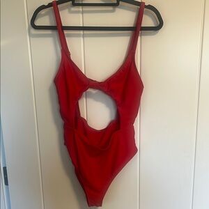 Red women’s One Piece Swimsuit